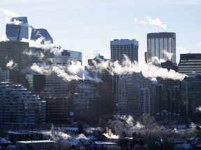 Calgary during severe cold weather
