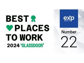 eXp Ranked No. 22 of 100 U.S. Large Companies