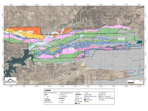 IBW geology and locations of La Romanera, El Cura and La Infanta deposits