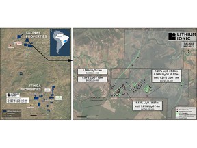 Salinas Lithium Project Location & Drill Intercept Highlights