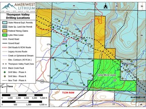 Figure 1 Mineral Rights, Thompson Valley Property, AZ - Ameriwest Lithium