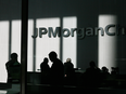 JPMorgan office in silhouette