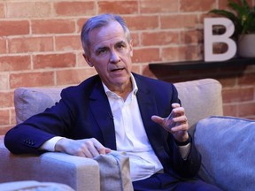 Mark Carney, special envoy for climate action and finance at the United Nations, during an interview at Bloomberg House on day two of the World Economic Forum (WEF) in Davos, Switzerland, on Jan. 17, 2024.