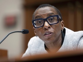 Harvard University president Claudine Gay speaks during a hearing of the House Committee on Education on Capitol Hill, Dec. 5, 2023, in Washington.