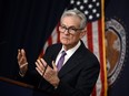 U.S. Federal Reserve chairman Jerome Powell at a press conference in Washington, D.C.