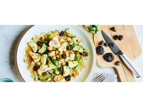 Pan-Roasted Cauliflower and Chickpeas with Prunes and Almonds
