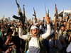 Houthi fighters protest U.S., U.K. missile attacks