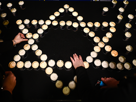 Candles in shape of a star of David