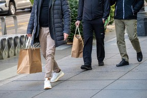 Shoppers in San Francisco