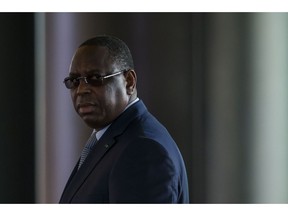 Macky Sall, Senegal's president, arrives for the International Forum on Peace and Security In Africa, in Dakar, Senegal, on Monday, Dec. 5, 2016.