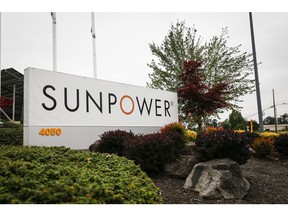 Signage is displayed at the entrance of SunPower Corp. facility in Hillsboro, Oregon, U.S., on Wednesday, Aug. 7, 2019. Photographer: Moriah Ratner/Bloomberg