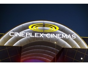 Signage is displayed outside a Cineplex Cinemas movie theater in Toronto, Ontario, Canada on Monday, Feb. 3, 2020. Britain's Cineworld Group Plc is on track to become North America's biggest operator of movie theaters with its plan to buy Canada's Cineplex Inc. for C$2.15 billion ($1.64 billion). Photographer: Cole Burston/Bloomberg