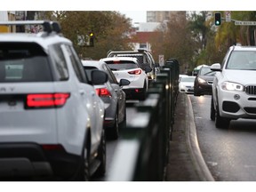 Vehicles sit in traffic on Military Road during the morning commute in Sydney, Australia, on Monday, May 25, 2020. Australia has a three-stage plan to reopen the economy by the end of July, after lockdown restrictions smashed businesses, particularly in the hospitality and services industry. The nation's eight state and territory governments are moving at their own pace, depending on the number of Covid-19 infections in their jurisdictions. Photographer: Brendon Thorne/Bloomberg