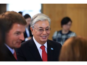 Kassym-Jomart Tokayev, Kazakhstan's president, at the Berlin Global Dialogue in Berlin, Germany, on Thursday, Sept. 28, 2023. The forum runs until Friday, Sept. 29.