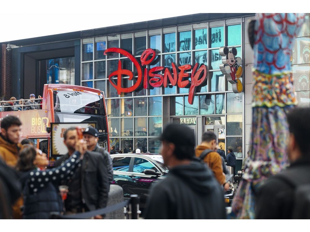 The Disney store in the Times Square neighborhood of New York, US, on Monday, Oct. 30, 2023. Walt Disney Co. is scheduled to release earnings figures on November 8. Photographer: Angus Mordant/Bloomberg