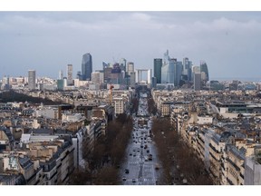 The La Defense financial district in Paris. Photographer: Nathan Laine/Bloomberg
