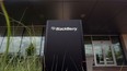 BlackBerry Ltd. signage is displayed in front of the company's headquarters in Waterloo.
