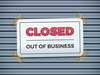 Out of business sign