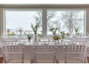 A glimpse into the beautifully set up dining room for a recent event at The Willow.