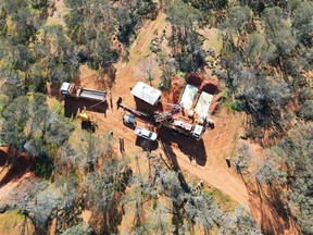 Diamond Drill operating at the Fisher East Project