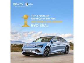 BYD SEAL shortlisted in the Top 3 for the "World Car of the Year" category