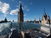 The glass roof of the House of Parliament's West Block