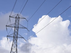 Transmission towers in Montreal