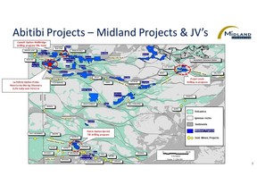 Abitibi Projects-Midland Projects & JVs