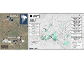 Salinas Lithium Project Location & New Drill Intercept Highlights