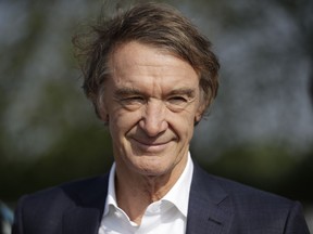 FILE - British billionaire Jim Ratcliffe, the founder of the INEOS Chemicals company, is interviewed by The Associated Press at the Iffley Road Track, in Oxford, England, April 30, 2019. British billionaire Jim Ratcliffe has completed his purchase of a 25% stake in Manchester United, the club said Tuesday Feb. 20, 2024.