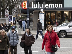 A Lululemon Athletica Inc. store in downtown Vancouver.