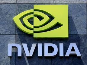 FILE - A sign for a Nvidia building is shown in Santa Clara, Calif., May 31, 2023. The chipmaker posted stronger-than-expected results for its latest quarter and provided further evidence that the excitement surrounding artificial intelligence likely won't subside anytime soon.