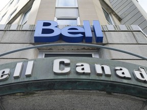 Bell Canada signage is pictured in Ottawa on Wednesday Sept. 7, 2022. BCE Inc. is cutting nine per cent of its workforce and making sweeping changes at its media division, including the sale of 45 of its 103 regional radio stations.