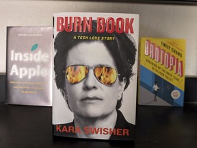 "Burn Book," by longtime Silicon Valley reporter Kara Swisher is seen, Friday, Feb. 23, 2024, in San Ramon, Calif. The book is published by Simon and Schuster.