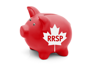 Piggy bank with RRSP written on side