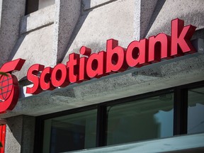 Scotiabank earned $1.69 per share on an adjusted basis in the first quarter, compared with $1.84 a year earlier.