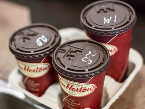 Tim Hortons sales rose by more than eight per cent.