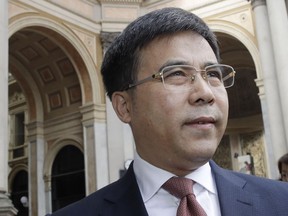FILE - The then-Bank of China chairman, Liu Liange, arrives on the occasion of the Italy-China Financial forum, at Palazzo Marino town hall, in Milan, Italy, on July 10, 2019. The former chairman of the Bank of China has been indicted on bribery charges, prosecutors said Monday, Feb. 19, 2024, adding to a long list of business and government officials who have been brought down by Chinese leader Xi Jinping's yearslong anticorruption drive.