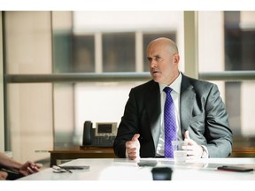 Harvey Schwartz, chief executive officer of The Caryle Group Inc., during an interview in New York, US, on Wednesday, May 31, 2023. Schwartz signaled he'll push for change at the private-equity firm as shares tumbled the most in three years following a disappointing earnings report.