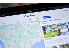 The Zillow website on a laptop arranged in Germantown, New York, US, on Tuesday July 25, 2023. Zillow Group Inc. is scheduled to release earnings figures on August 2. Photographer: Gabby Jones/Bloomberg