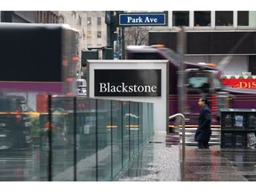 The Blackstone headquarters in New York, US, on Tuesday, Jan. 23, 2024. Blackstone Inc. released earnings figures on January 25. Photographer: Jeenah Moon/Bloomberg