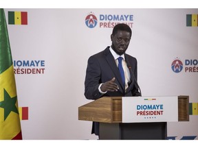 Bassirou Diomaye Faye in Dakar on March 25.