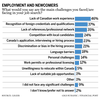 Newcomers employment chart