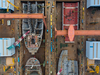 Aerial view of shipbuilding yard in South Korea