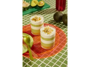 One of the recipes created for the campaign : avocado-lime-coconut parfaits.