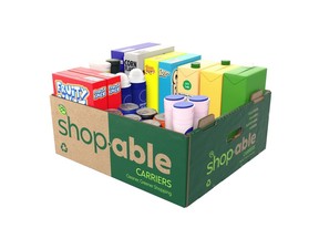 DS Smith, a global fiber-based packaging company, launches Shop.able Carriers, a line of recyclable, reusable boxes for supermarkets that replaces plastic bags and delivers consumers a more sustainable and convenient packaging solution for everyday grocery shopping.