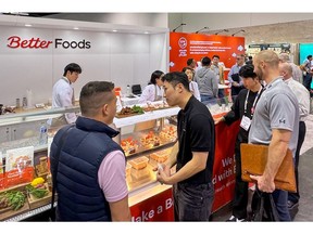 At the Natural Product Expo West (NPEW) 2024, Better Foods introduced meat alternative products and menus developed using the products to the spectators.