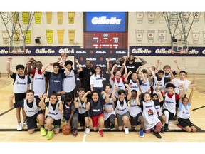 Toronto Raptors Players Gary Trent Jr. and Gradey Dick join Gillette to celebrate its new partnership with National Basketball Youth Mentorship Program. The partnership aims to provide more boys in Canada with access to positive role models.