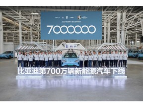 BYD rolled off its 7 millionth NEV