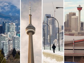 Canada's four biggest cities — Vancouver, Toronto, Montreal and Calgary — accounted for 44 per cent of output in 2020.